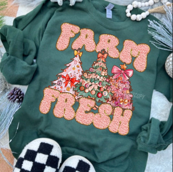Farm Fresh Faux Patch Sweatshirt