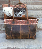 Nadia Tooled Leather & Cowhide Purse