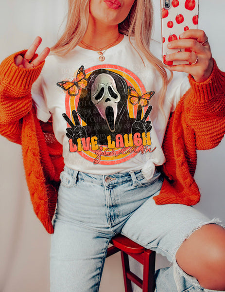 Live Laugh Scream Tee