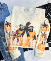 Pumpkin Bow Sweatshirt/Tee