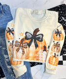 Pumpkin Bow Sweatshirt/Tee