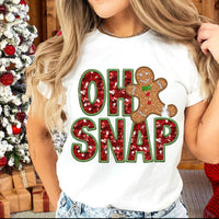 Oh Snap Faux Embroidery Tee/Sweatshirt