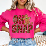 Oh Snap Faux Embroidery Tee/Sweatshirt