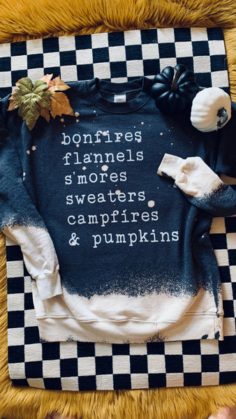 Bonfires Flannels S’mores Sweaters Campfires & Pumpkins Sweatshirt
