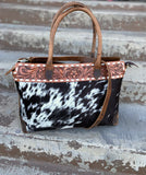 Nadia Tooled Leather & Cowhide Purse