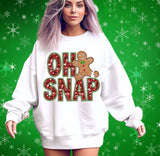 Oh Snap Faux Embroidery Tee/Sweatshirt