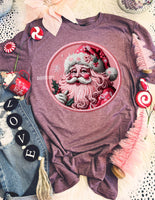 Vintage Pink Santa Tee
