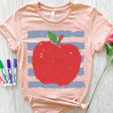Apple (Blue Stripes) Tee