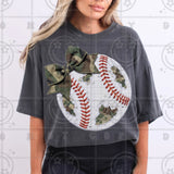 Baseball Camo Bow Tee
