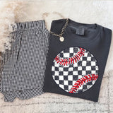 Checkered Baseball Tee
