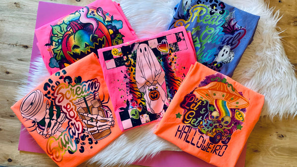 Neon Spooky Pocket Tee