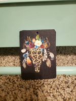 Leopard Floral Steer Head Felt Air Freshener {Choose Your Own Scent}