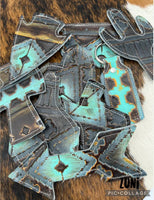 Cowhide/Leather Freshie - Zuni