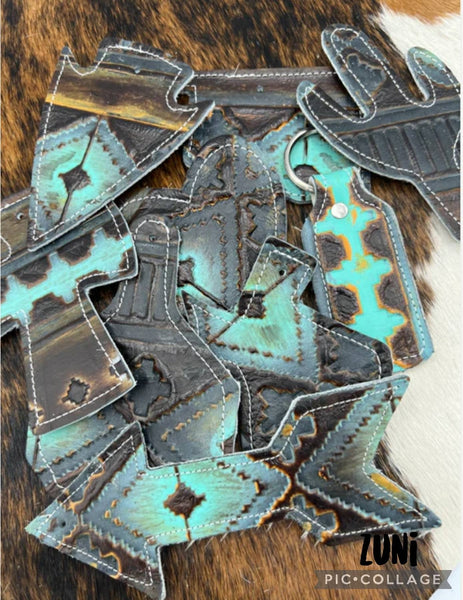 Cowhide/Leather Freshie - Zuni