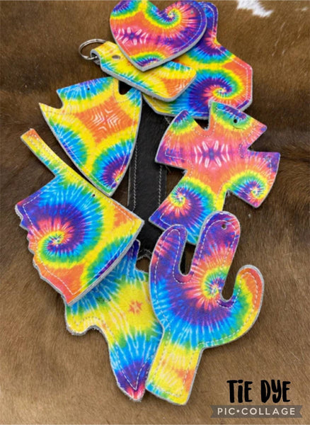 Cowhide/Leather Freshie -Tye Dye