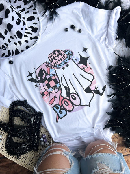 Boo Ghost Retro Vibes Tee
