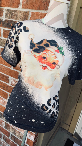 Santa Leopard Tee/Sweatshirt