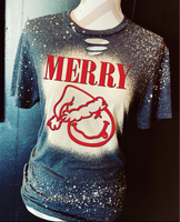 Merry Distressed Tee