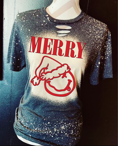 Merry Distressed Tee