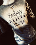 BadA** Tattooed Mama Distressed Tee