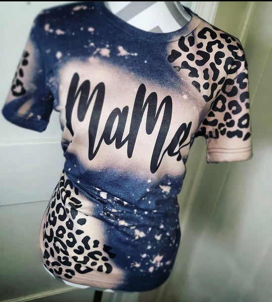 Mama/Mini Leopard Shoulder Tee